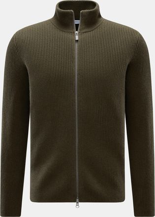 Braun Hamburg Men - Cashmere cardigan olive