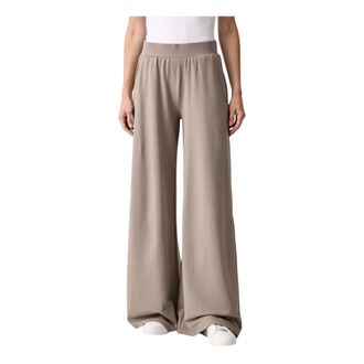 Emporio Armani Pantalones de ch&aacute;ndal de pierna ancha - Trousers - Mujer - Beige - XS