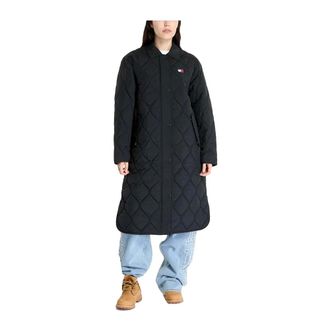 Tommy Hilfiger Parkas, female, Black, L, Padded Jacket with Flag Detail