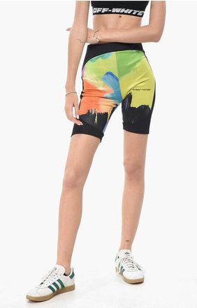 Off-white Biker Leggings BRUSH with Ribbed Inserts size Xs