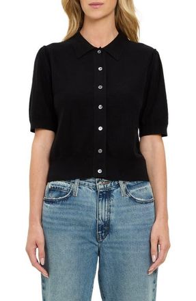 Michael Stars Sparrow Button Front Knit Shirt in Black at Nordstrom, Size X-Small