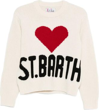 MC2 Saint Barth kyla heart knitwear - women - Wool/Viscose/Polyamide/Cashmere - S - White