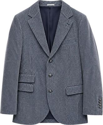 Brunello Cucinelli Giacca Decostruita - Heren - Blazers - Blauw - XL - Jassen