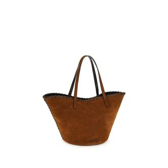 Staud Womens Caro Top Handle Bag Brown Calf Leather Bos