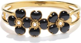 Goossens 24kt gold plated Clover quartz and pearl bracelet - unisex - 24kt Gold Plate/quartz/Brass/Freshwater Pearl - S