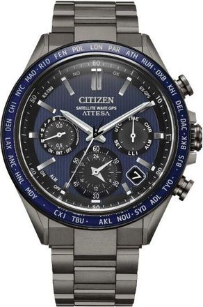 Citizen Attesa Perpetual Blue Dial Mens Watch CC4059-64L