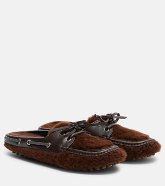 Brunello Cucinelli Monili shearling mules