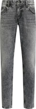 Dolce & Gabbana Slim-fit Jeans - Heren - Slim Fit Jeans - Grijs - 3XL - Leer - Jeans