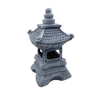 OEM Farol De Piedra De Estilo Zen Con Energ&iacute;a Solar Para Uso Exterior, Decoraci&oacute;n Para Jard&iacute;n Y Patio (34 Cm, Gris)
