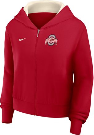 Nike Ohio State Mantra Nike Womens College Full-Zip Hoodie in Red | 035D0G2NOH-VCU