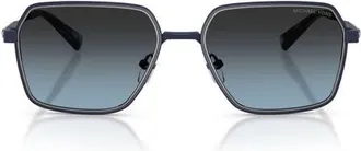 Michael Kors Dana Point 57mm Square Sunglasses in Matte Navy/blue Gradient at Nordstrom
