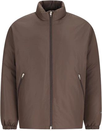 Jil Sander Down Blouson 22 W Logo - - Jackets - Uomo - Marrone - M