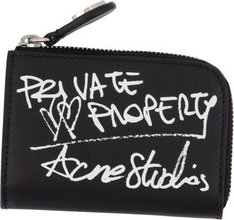 Acne Studios Portemonnee - Acne Studios - Leer - Zwart - unisex - Portefeuilles - Zwart - ONE Size - Leer - Accessoires