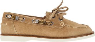 Pinko Suede leather boat shoes Woman 36