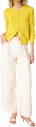 Cami NYC Rufina Cotton Cardigan Sweater In Dandelion