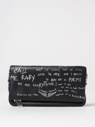 Zadig&Voltaire Pochette Rock Zadig & Voltaire in pelle a grana con stampa Graffiti