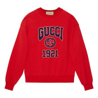 Gucci Cotton Jersey Sweatshirt With Embroidery Red 768530-XJF3O-6429