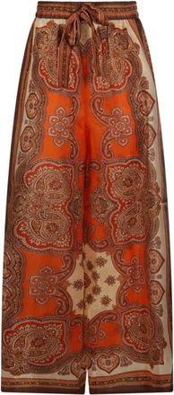 Zimmermann Mahon Relaxed Pant - Dames - Wijde Broeken - Veelkleurig - L - Broeken