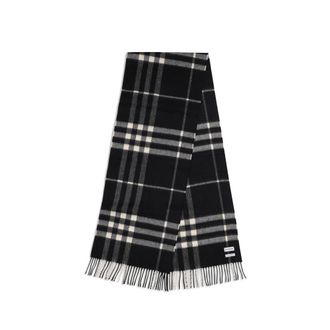Burberry Womens Black Cashmere Scarf