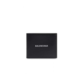Balenciaga Accessoires, Heren, Zwart, ONE Size, Leer, Zwarte en witte kalfsleren portemonnee