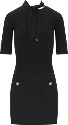 Elisabetta Franchi ABITO MINI IN MAGLIA NERO ELISABETTA FRANCHI