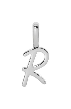 Made by Mary Script Initial Charm Silver in Silver Initial R at Nordstrom