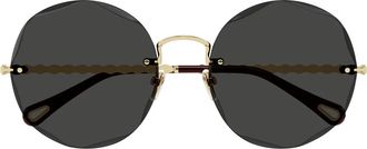 Chlo&eacute; Sunglasses Ch0254 S 001 Gold/Gray Woman