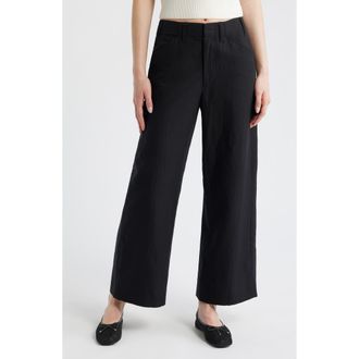 Rag & Bone Allison Ankle Wide Leg Pants in Black at Nordstrom, Size 12