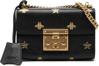 Gucci Pre-owned Gucci Small Leather Bee Star Padlock Crossbody Ladies 432182 525040