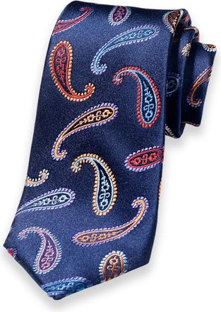 Paul Fredrick Paisley Woven Silk Tie
