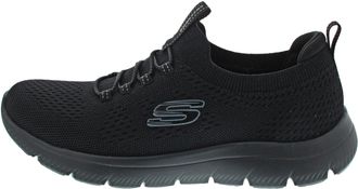 Skechers Womens Summits Top Player Sneaker, Black Knit Trim, 10 UK