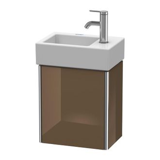 Duravit Duravit Xsquare Vanity Unidad De Pared 36.4x24.0 Cm, 1 Puerta, Bisagra A La Derecha, Para Lavabo Vero Air 072438, Color (frente/cuerpo): Marr&oacute;n Oliva 