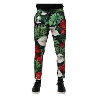 Dolce & Gabbana Chino broek - Heren - Slim Fit Broeken - Veelkleurig - S - Katoen - Broeken