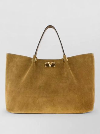 Valentino Garavani large suede tote bag