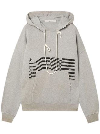 Golden Goose Hooded Sweatshirt with Distressed Graphic Design
