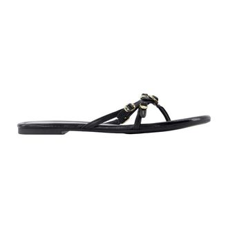 Marc Jacobs Flip Flops, female, Black, Size: 10 US Leather Kiki Sandal