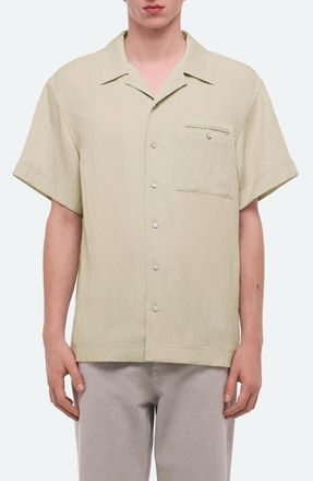 Helmut Lang Solid Camp Shirt in Ivory at Nordstrom, Size X-Large