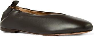 Aquatalia Clio Weatherproof Flat in Espresso Nappa at Nordstrom, Size 10.5