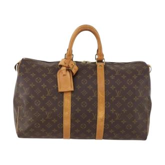 Louis Vuitton Pre-owned Weekend Bags, female, Brown, Size: ONE SIZE Pre-owned Vintage Monogram Keepall Travel Bag