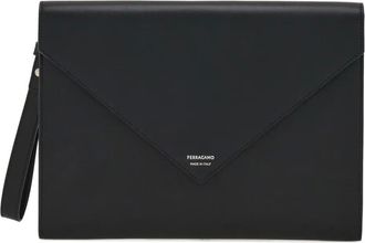 Ferragamo Portadocumenti in pelle - Nero