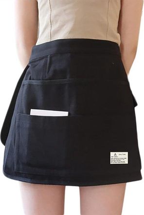 OEM Delantal, Medio Delantal, Delantal De Lona, Negro, Delantal De Jard&iacute;n, Adecuado Para Jardiner&iacute;a, Pintura, Manualidades Y Carpinter&iacute;a