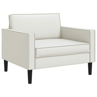 vidaXL Sill&oacute;n Xl Blanco Cuero Sint&eacute;tico Vidaxl
