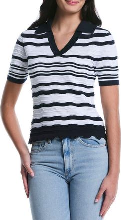 Shelli Segal Mermaid Short Sleeve Top in Peacoat at Nordstrom Rack, Size X-Large