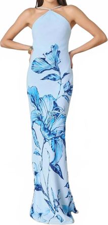 Rococo Sand Milo Halter Maxi Dress In Blue