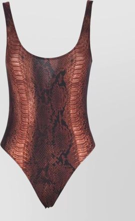 Jean Paul Gaultier python print one-piece swimsuit