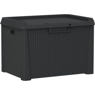vidaXL Caja De Almacenaje Para Jard&iacute;n Pp Gris Antracita 125 L Vidaxl