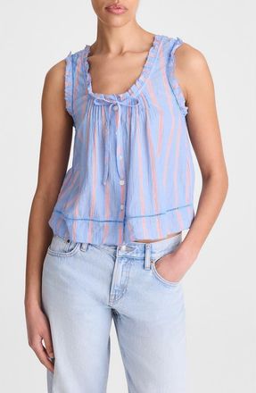 Madewell The Leah Cotton Top in Calm Blue at Nordstrom, Size Xx-Small