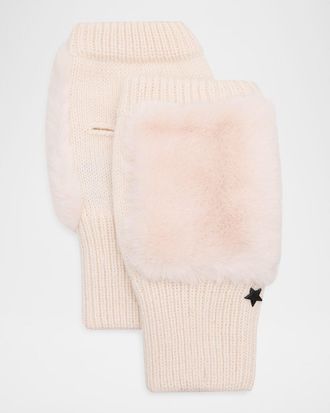 Jocelyn Texty Time Faux Fur Mittens