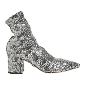 Dolce & Gabbana Heeled Boots, female, Gray, Size: 8 1/2 US Mid Calf Short Boots