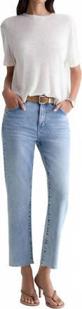 AG - Adriano Goldschmied Brinley Mid-Rise Straight Crop Jeans In Gold Country